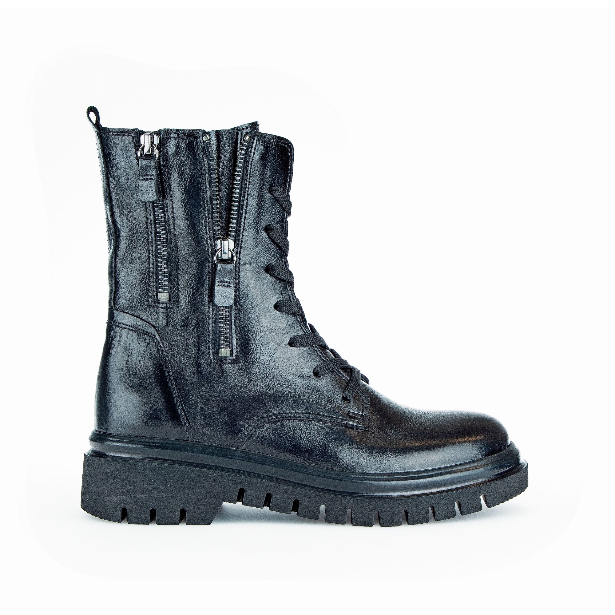 Bottines noires en cuir 91.784/37T2.5