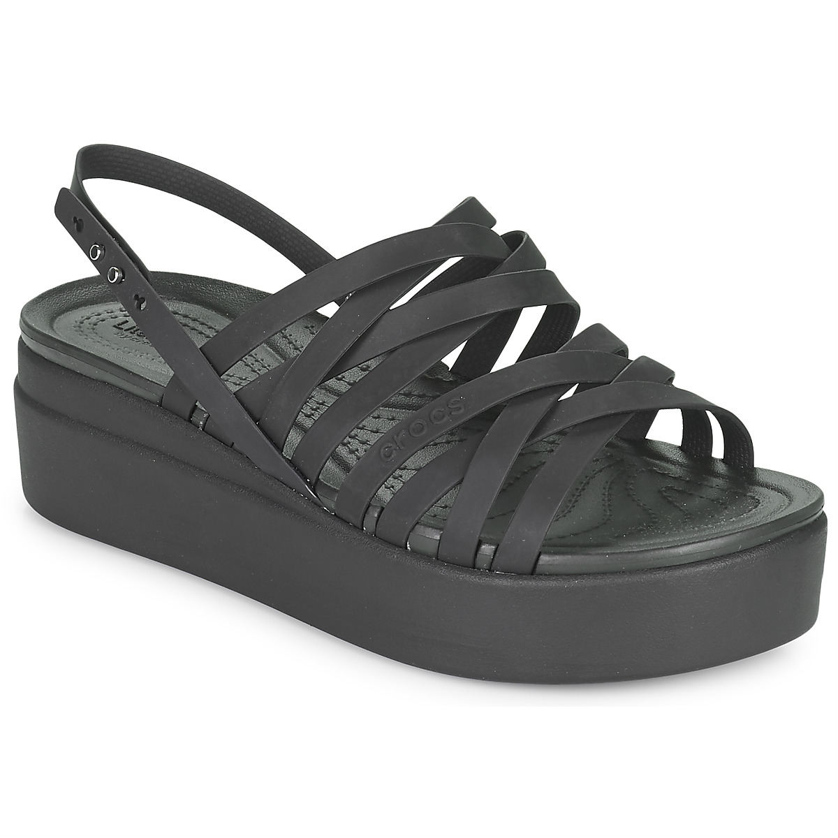 Crocs – CROCS BROOKLYN STRAPPY LOWWDGW – Noir