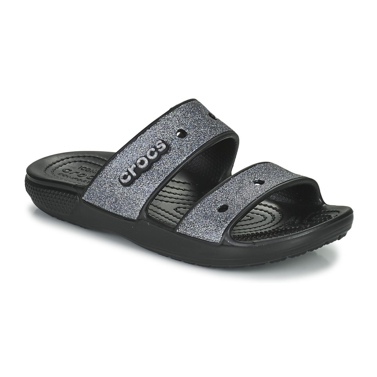 Crocs – CLASSIC CROC GLITTER II SANDAL – Noir