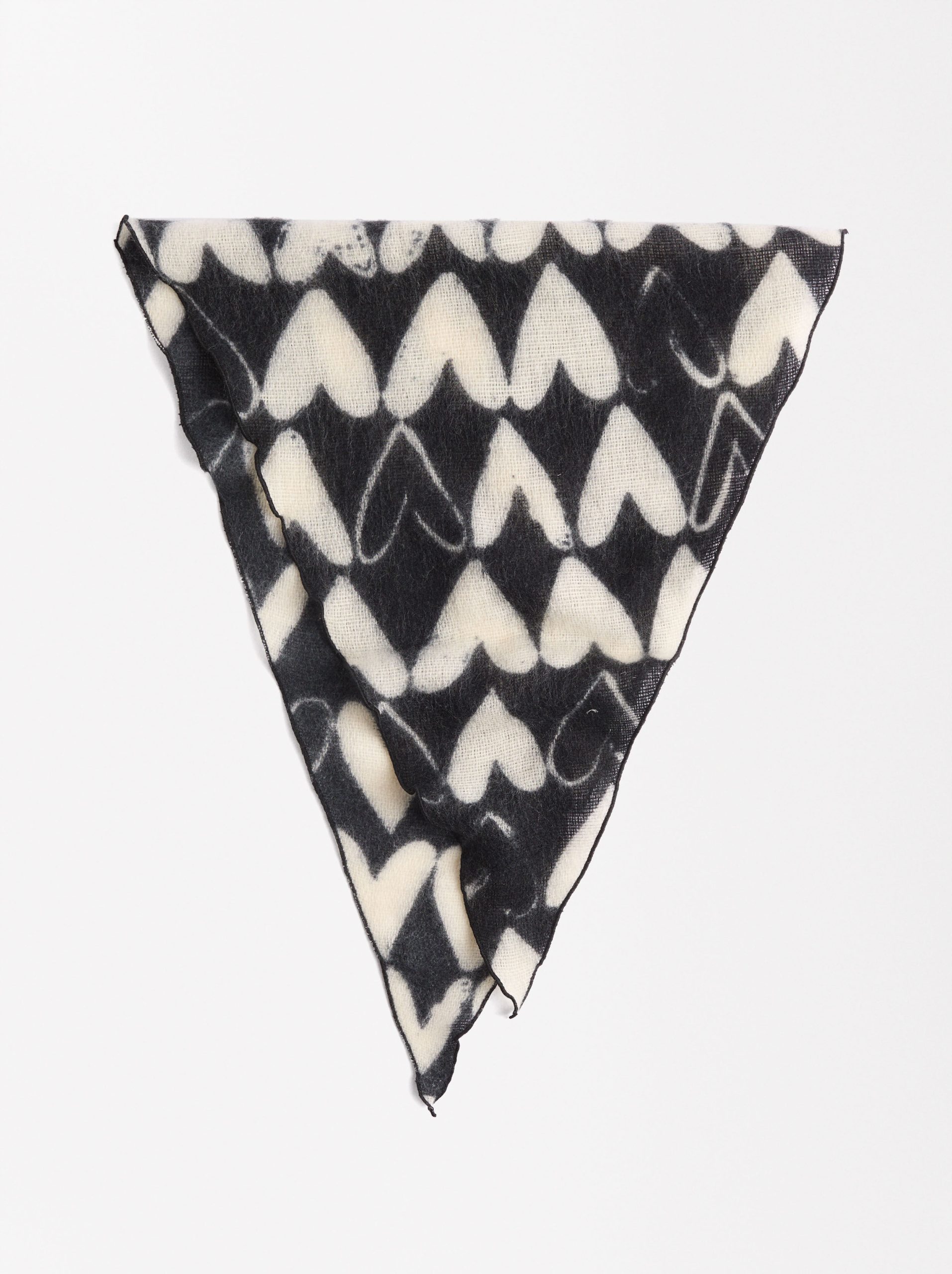 Foulard triangulaire imprimé 230264_BK_VG