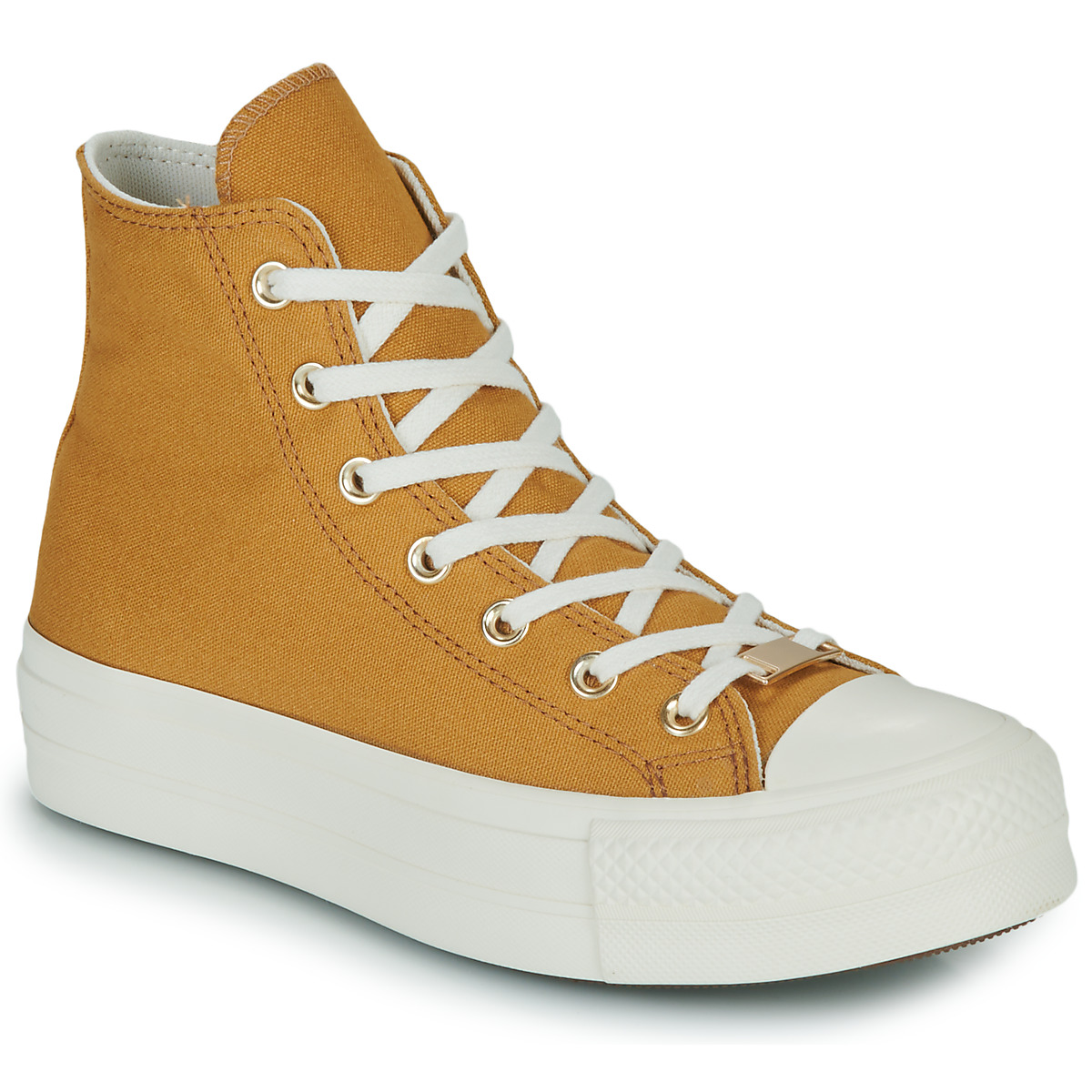 Converse – CHUCK TAYLOR ALL STAR LIFT HI – Jaune / Blanc