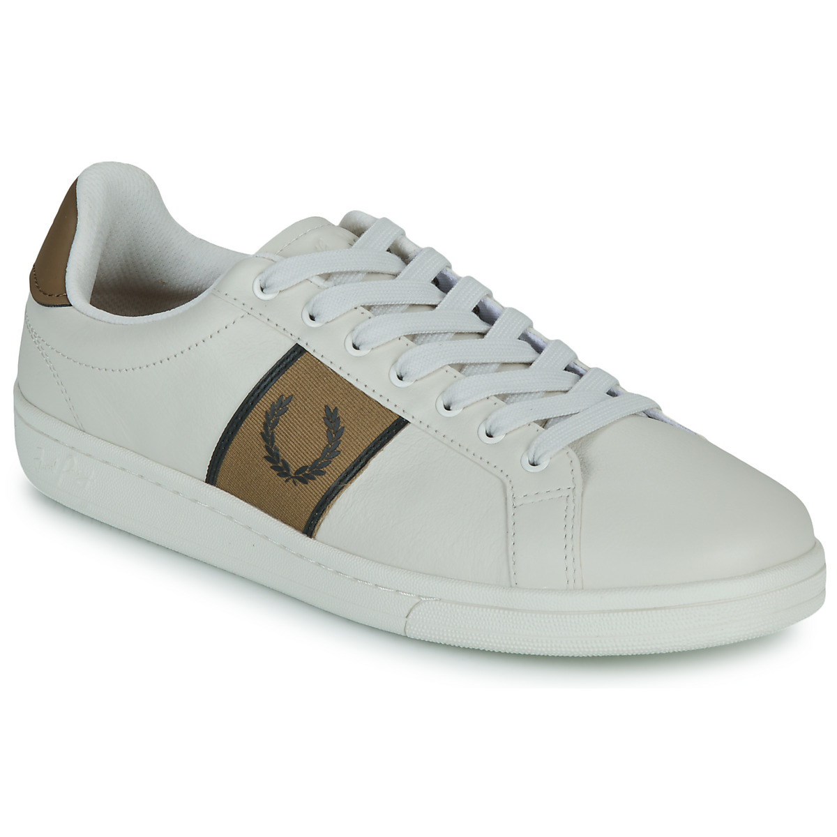 Fred Perry – B721 LEATHER – Beige / Marron