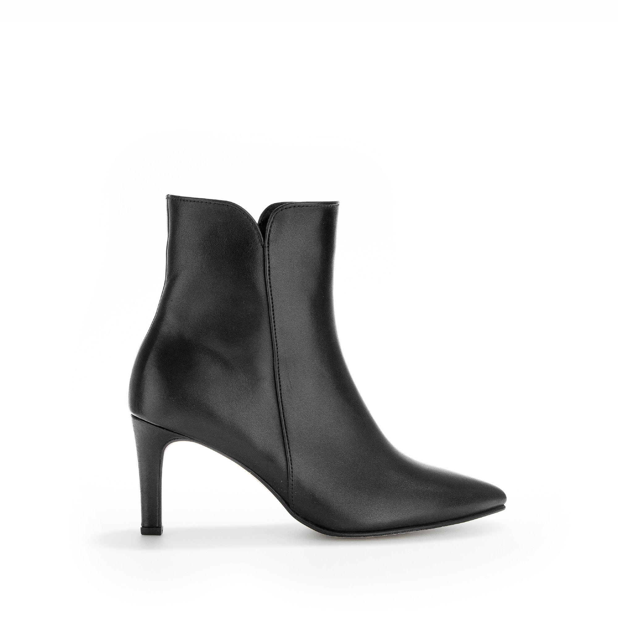 Bottines noires en cuir lisse 35.880/27T2.5