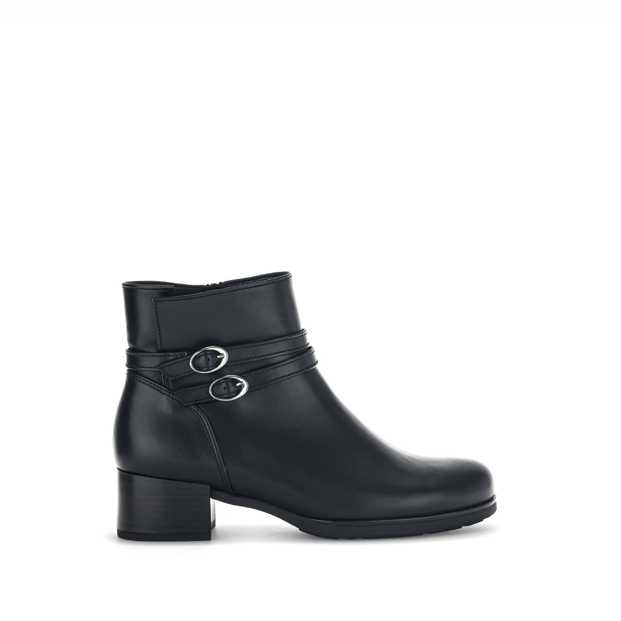 Bottines noires en cuir lisse 35.500/27T2.5