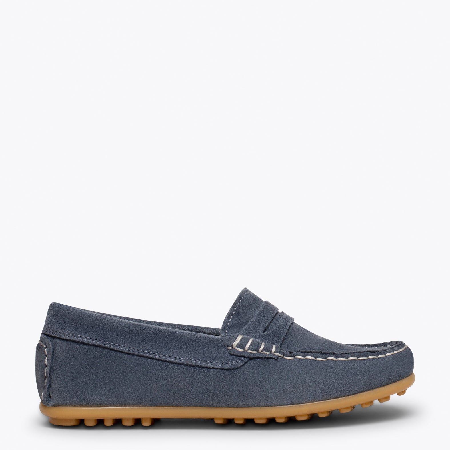 MOCCASÍN – Mocassins BLEU pour enfants en cuir