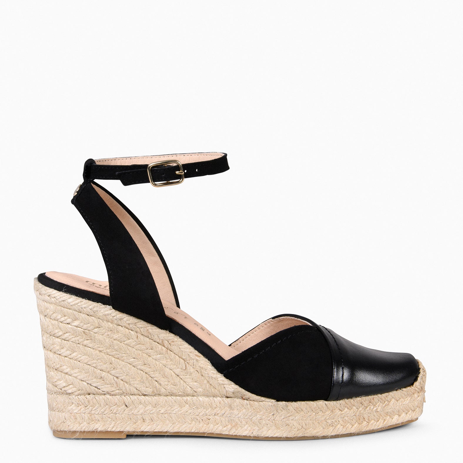 VALDEMOSSAS – Espadrilles pour femme en daim NOIR