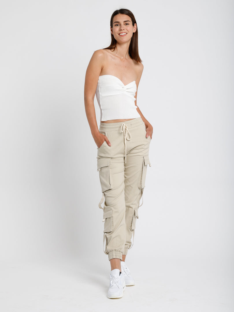 Pantalon cargo taille élastique