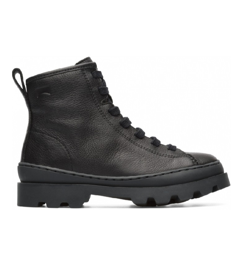 BOTTINES EN CUIR BRUTUS NOIR 840309