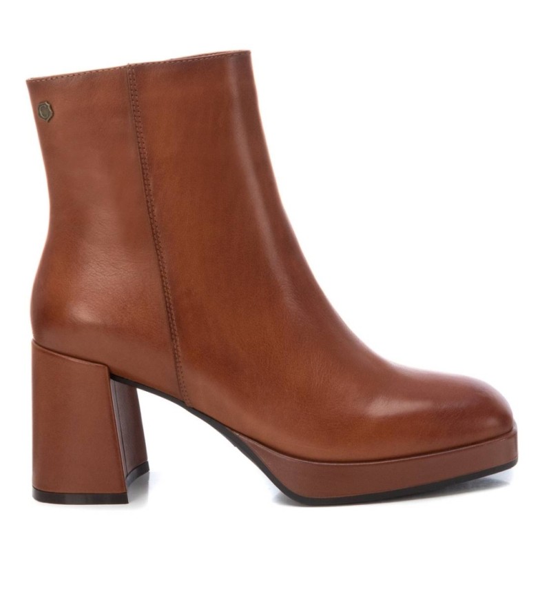 BOTTINES EN CUIR 161846 MARRON 3154451