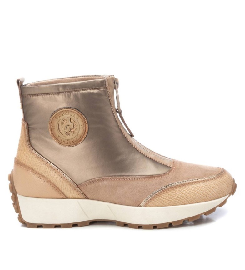 BOTTINES EN CUIR 161995 BEIGE 3154605