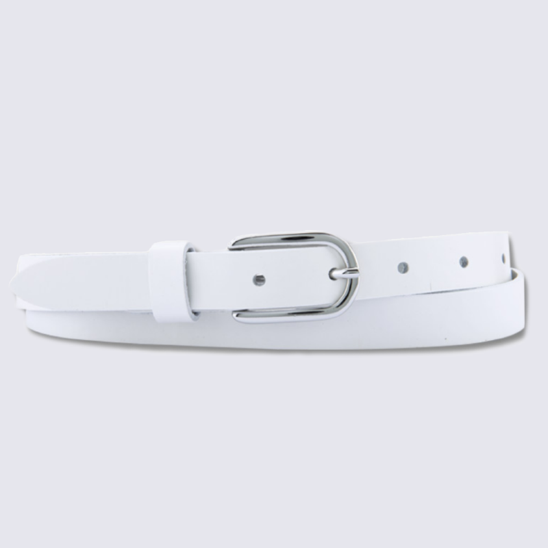 Ceinture fine pour femme Bernd Götz en cuir blanc