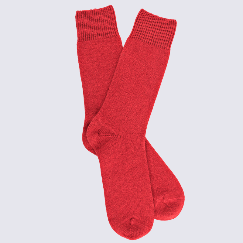 Chaussettes Doré Doré, chaussettes en laine et cachemire homme rouge