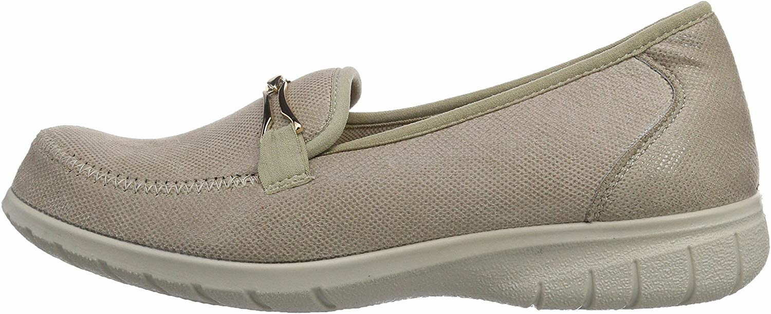 Fischer Markenschuh Mocassins confort Fischer Komfort Slipper Taupe 248-35-00032