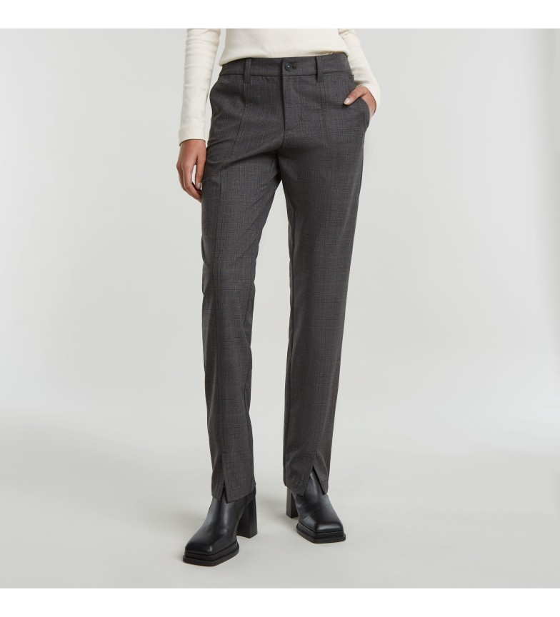 PANTALON CHINO FENDU SUR LE DEVANT GRIS 3156077