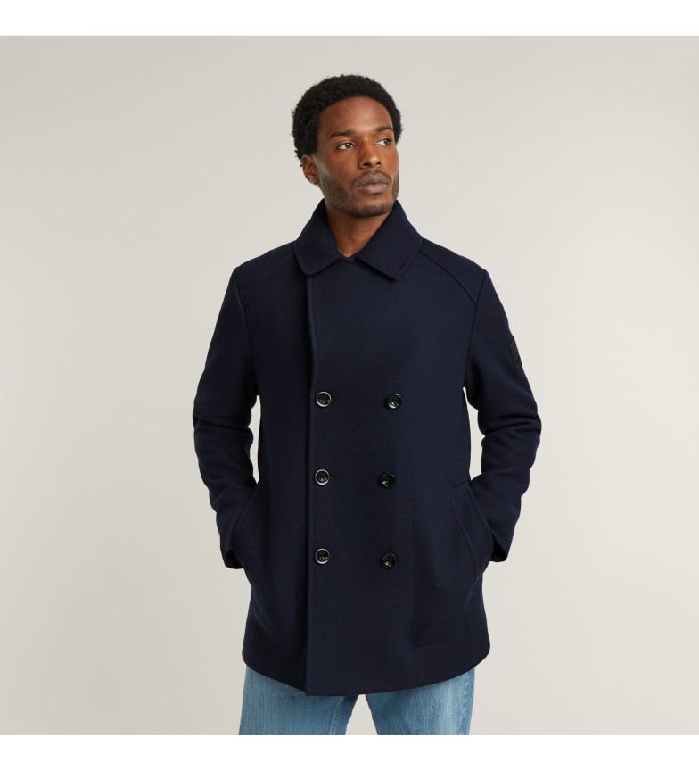 MANTEAU EN LAINE MARINE 3156386