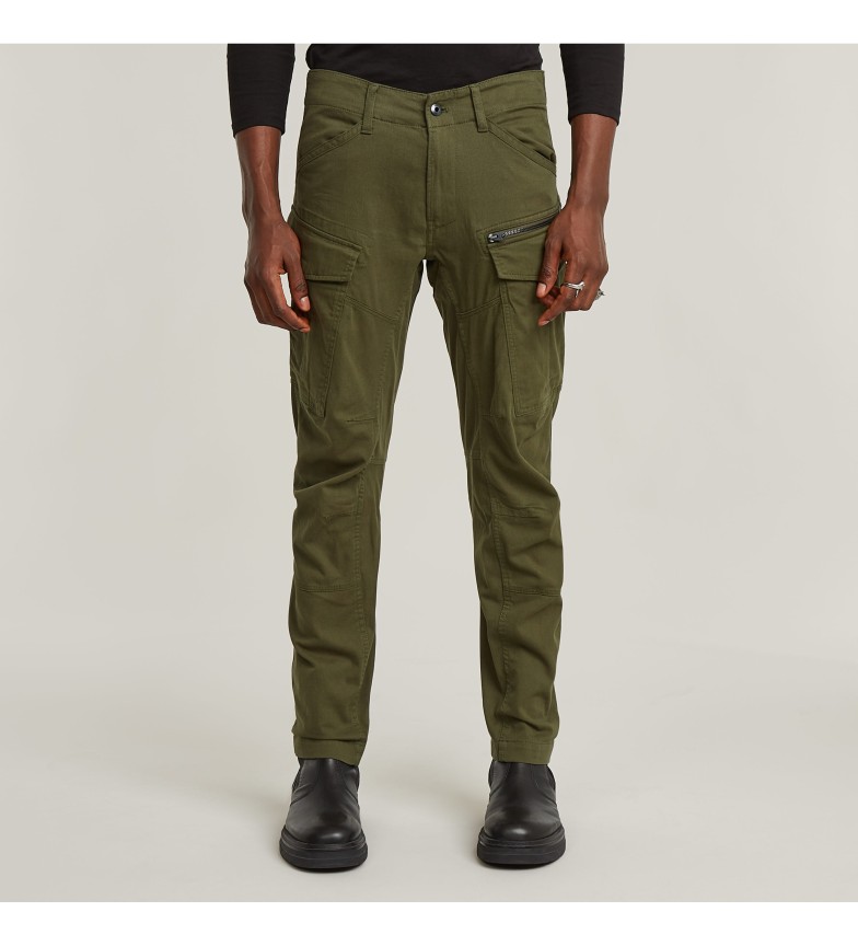 ZIP CARGO 3D TAPERED TROUSERS GREEN 3156478