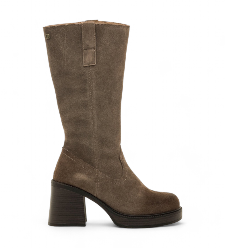 BOTTES EN CUIR MARRON NEW OASIS 3198713