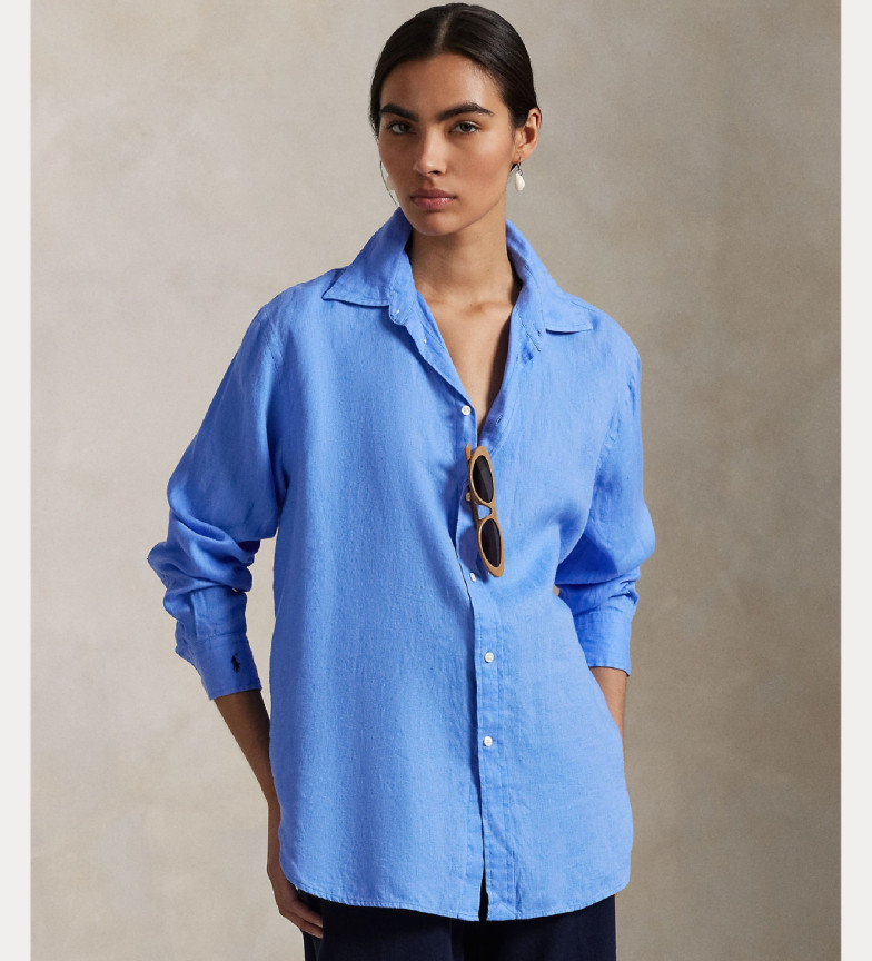 CHEMISE CLASSIQUE À MANCHES LONGUES BLEU 3206735