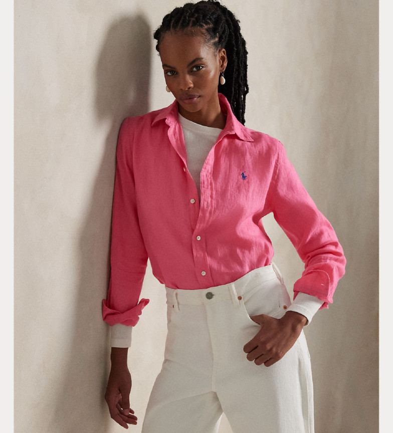 CHEMISE CLASSIQUE À MANCHES LONGUES ROSE 3206736