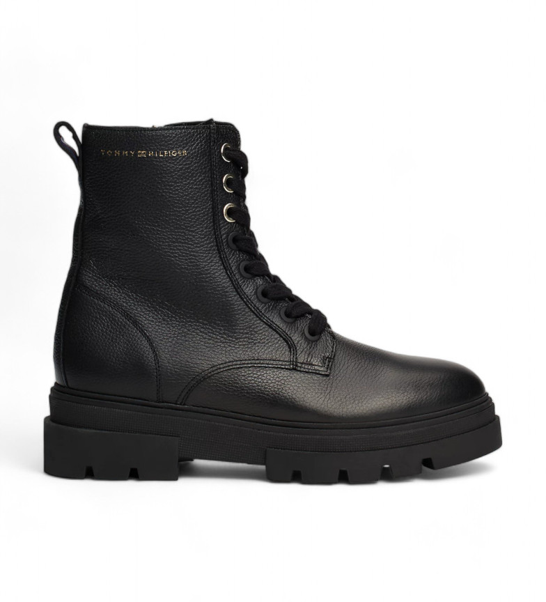 BOTTES EN CUIR AVEC SEMELLES CLOUTÉES NOIRES 3139717