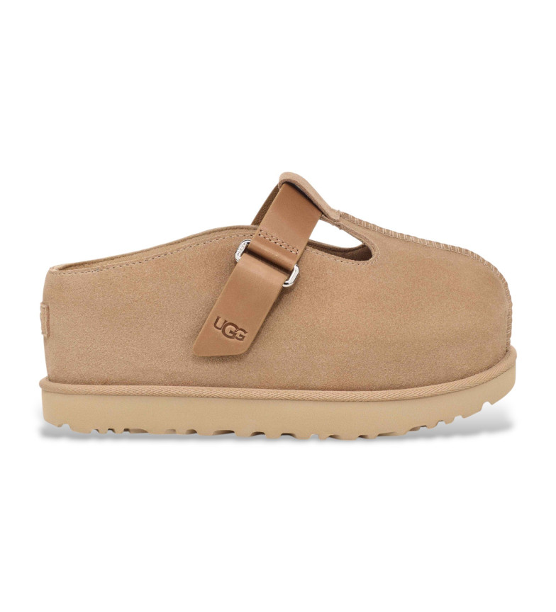 GOLDENSTAR HI CLOG SABOTS EN CUIR BEIGE 3207118